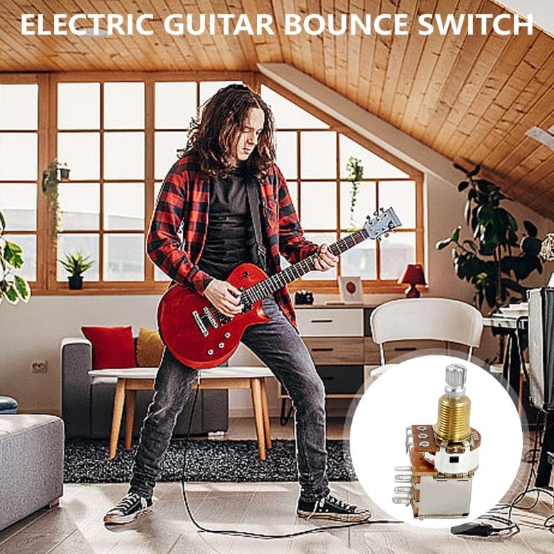 Guitar Potentiometer Switch Pots A500K/B500K Push Pull Guitar Control Pots Volumes Potentiometers Switch Pots Easy To Use