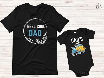 Fishing Father Son Matching and Kids Tshirts, Father's Day Gift