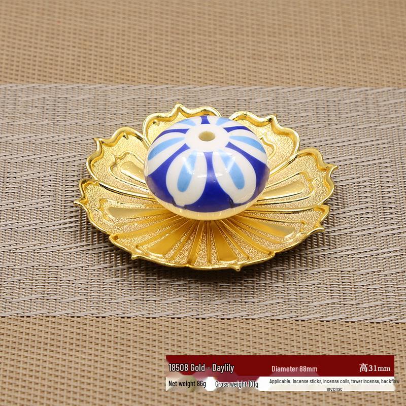 Ceramic Japanese-Style Incense Tray & Holder - Two-in-One Backflow and Stick Holder Ornament