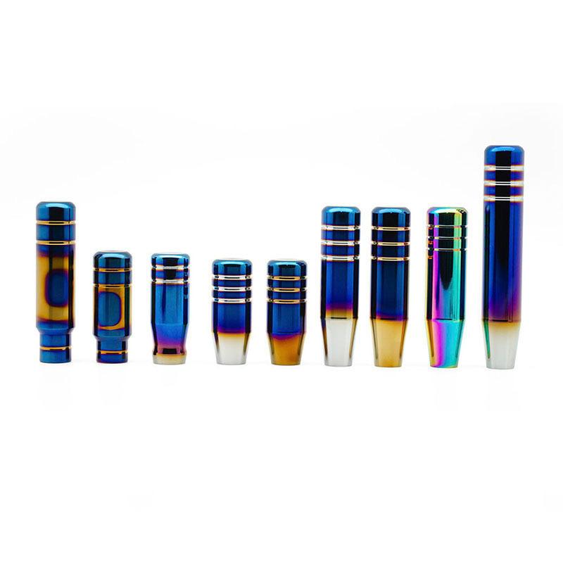Aluminum Alloy Car Gear Shift Knob Burnt Gradient Finish Anti-Scratch Durable for Universal Auto Modification