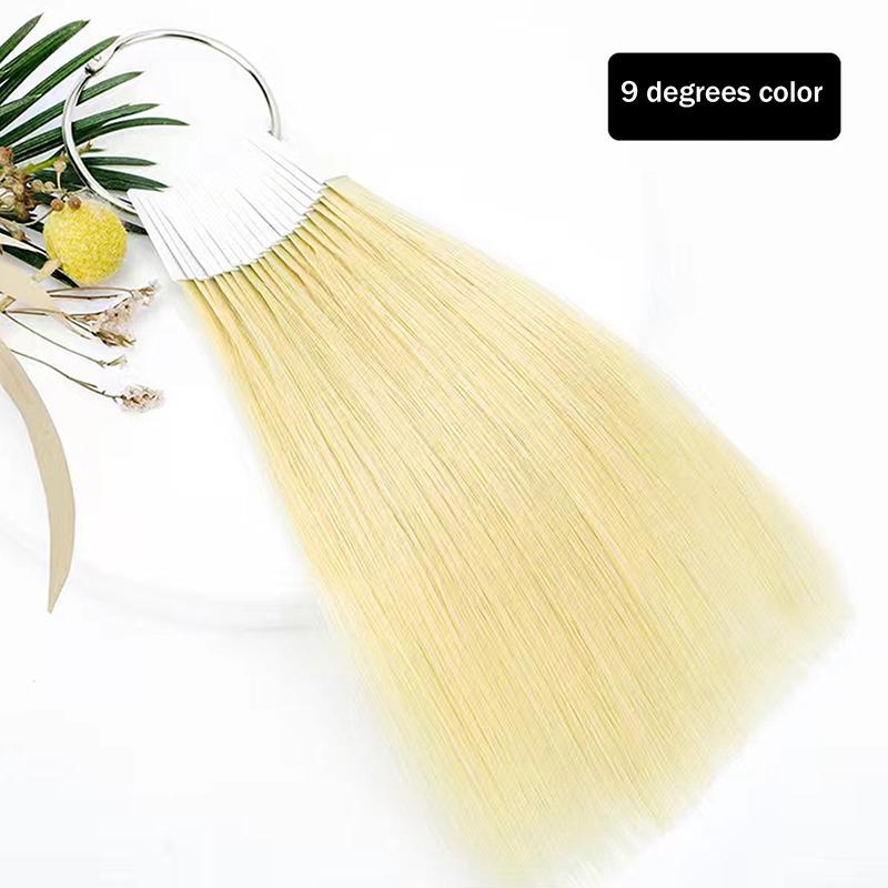 30Pcs 23Cm Real Human Hair Color Rings Swatches For Human Hair Extensions Salon Tools Hair Dyeing Sample Chart Dyeing Practice