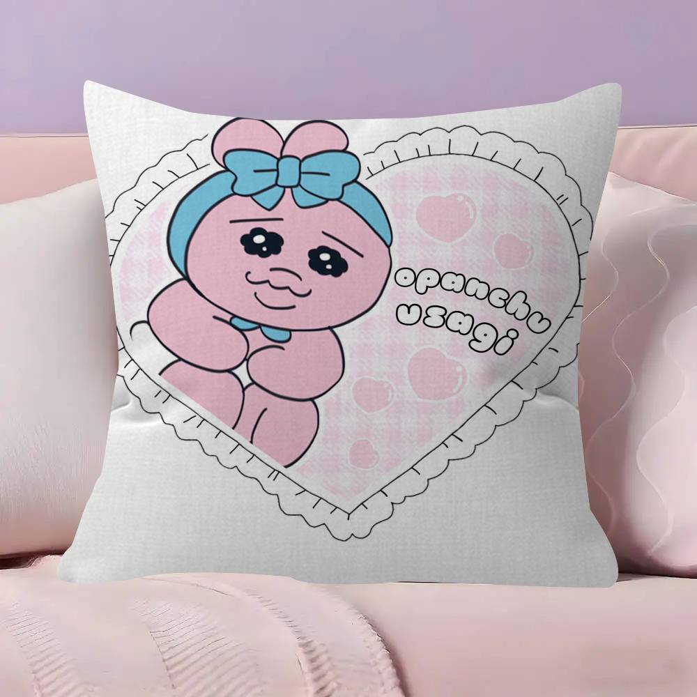 Kawaii OOpanchu Usagi  Cushion Cover 30x50 Polyester Sofa Cushions Decorative Throw Pillows Home Decoration Pillowcover