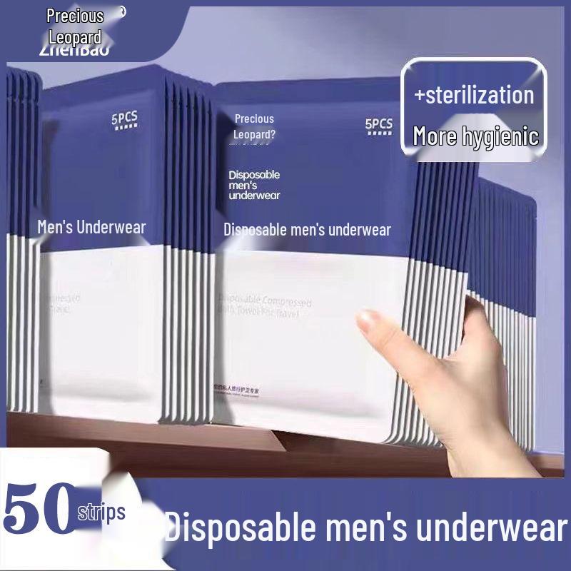 Men's Sterilized Thickened Disposable Boxer Briefs - High Elasticity, Individually Packaged for Travel, Hotel, Sauna, Business Trip, Wash-Free