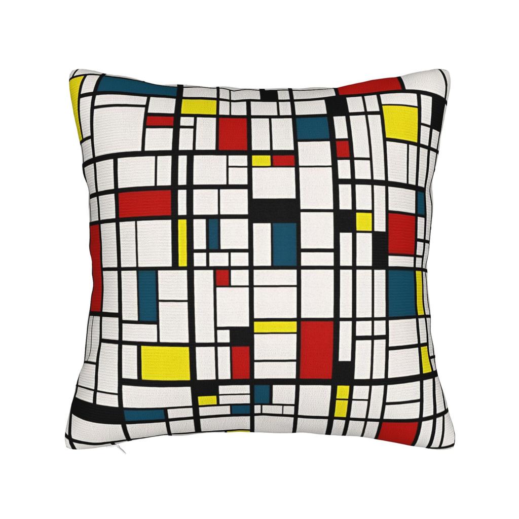 Home Decoration  Piet Mondrian De Stijl Pillowcase Accessories  Pillow Covers Zipper Multi-Size