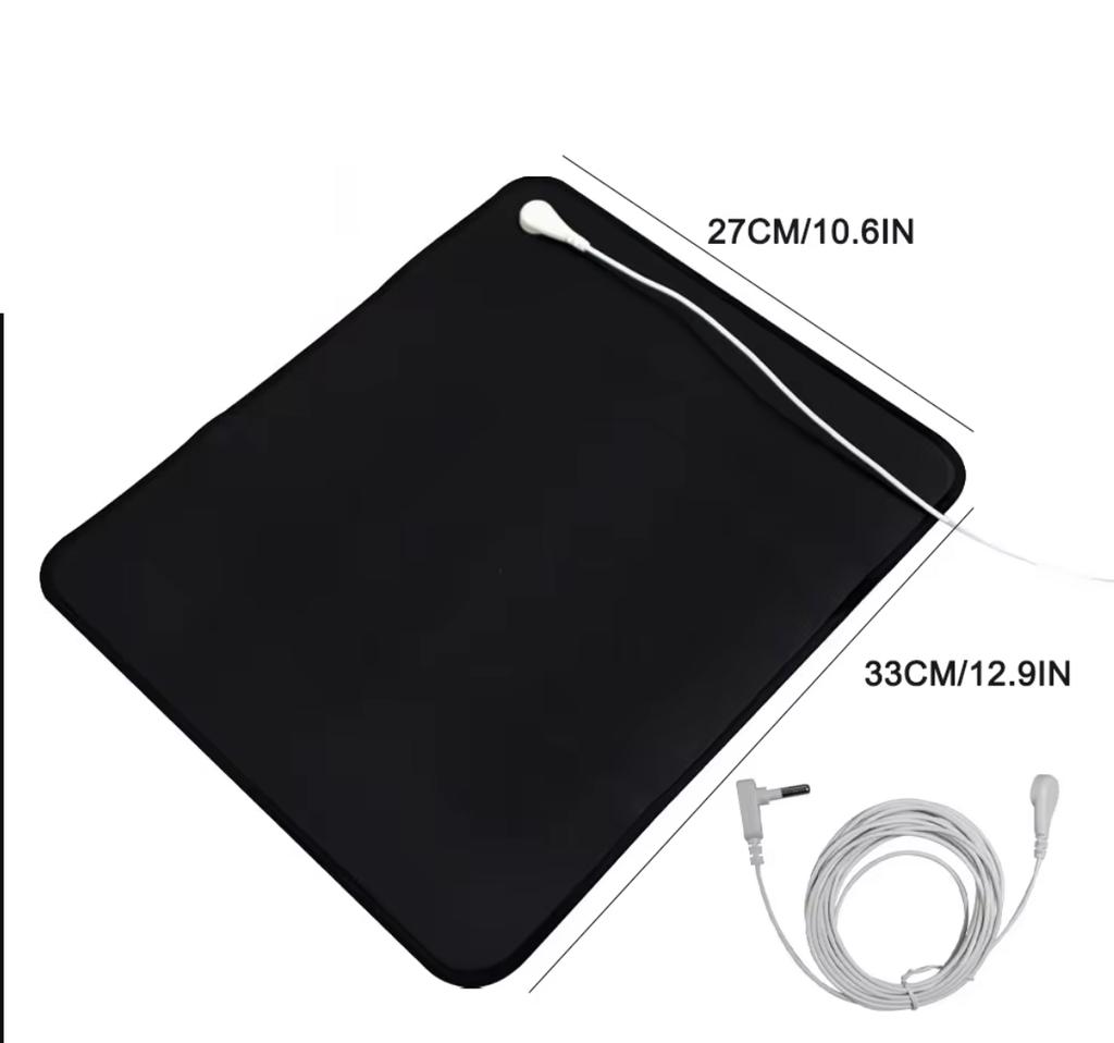Earthing Universal Mat Grounding Mouse Pad Conductive Leather With15 Feet Connection Cord Included for Office or Home 33*27CM