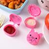 3Pcs Mini Sauce Box Squeeze Sauce Bottle Plastic Bottle Seasoning Bottle Storage Box Cartoon Cooking Seasoning Salad Bottle