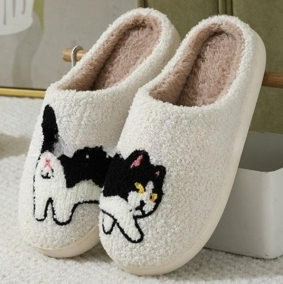 Fashion House Fuzzy Slipper Men Male Ghost Face Blue Evil Eye Home Shoes Plush Winter Warm Indoor Floor Non Slip Women Female Halloween