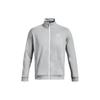 Solid Color Stand Collar Fitted Long Sleeve Jacket Men Gray 1329293-011