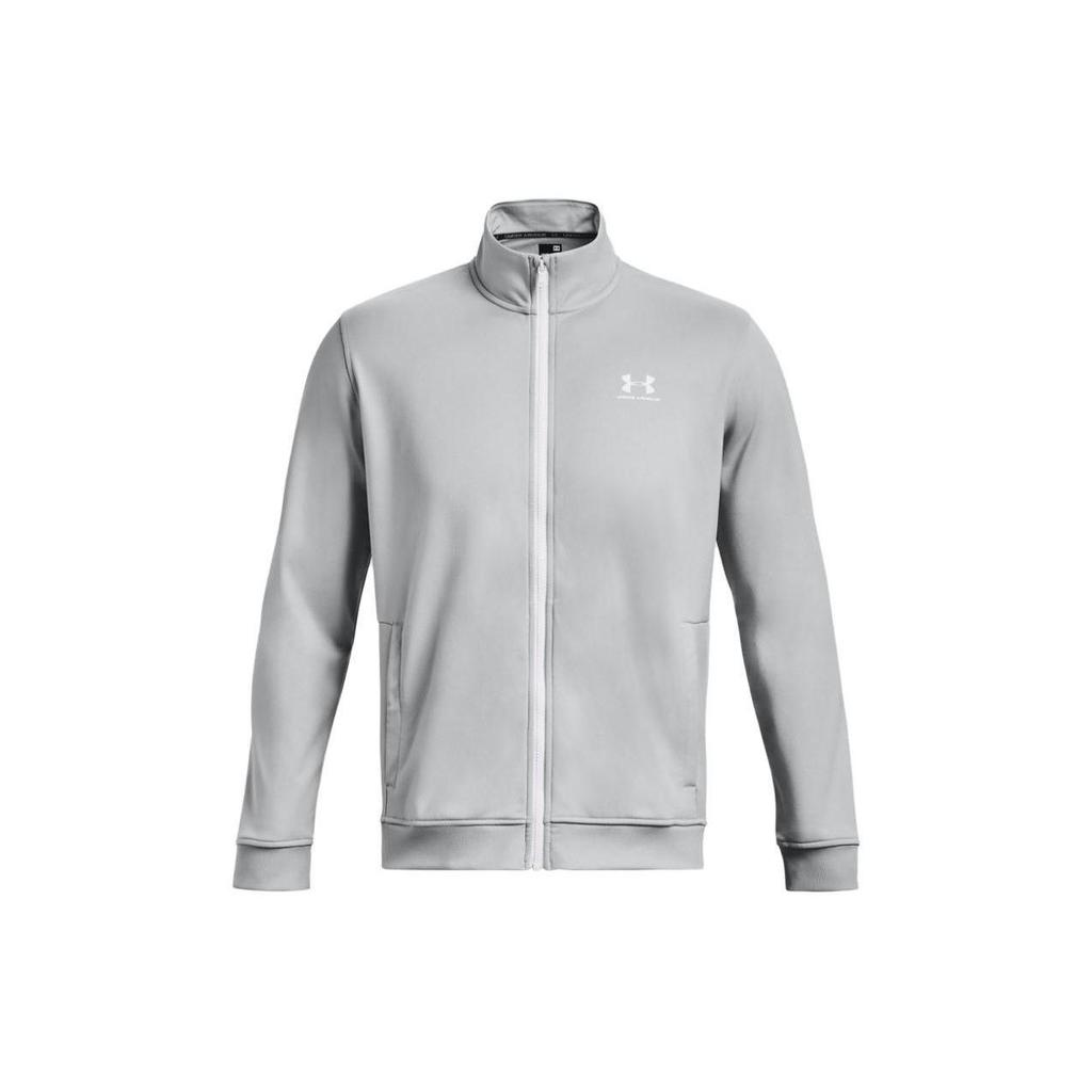 Under Armour Solid Color Stand Collar Fitted Long Sleeve Jacket Men Gray 1329293-011