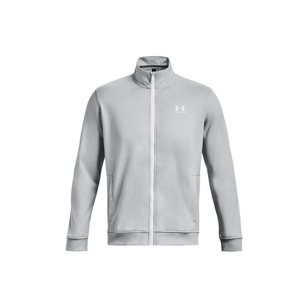Under Armour Solid Color Stand Collar Fitted Long Sleeve Jacket Men Gray 1329293-011 M