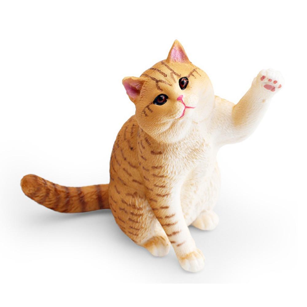Lifelike Realistic Pet Figurines PVC Cat Action Figures Cute Simulation Pet Car Decoration