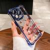 Red Cherry Plating Phone Case For Xiaomi Redmi 15 A3 15C 14C 13C K50 A1 Note 15 14 13 12 12s Pro Plus 4G 5G Anti Fall Airbag