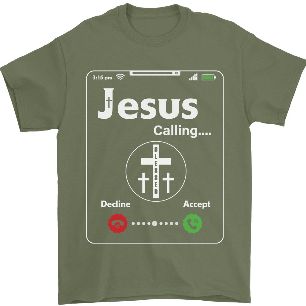 Jesus Is Calling Christian Christianity Unisexs TShirt 100 Cotton