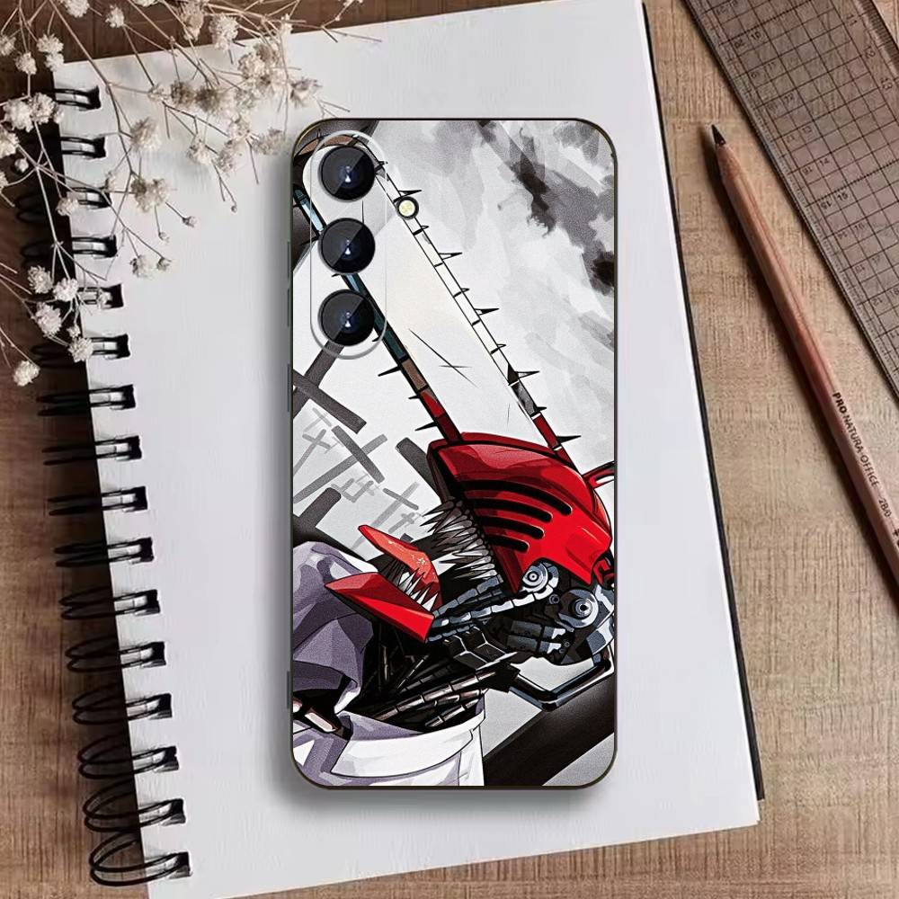 K-Pochita Anime Phone Case For Samsung Galaxy A73,A21s,A22,A31,A52,A53,A71,A41Soft Black Shell