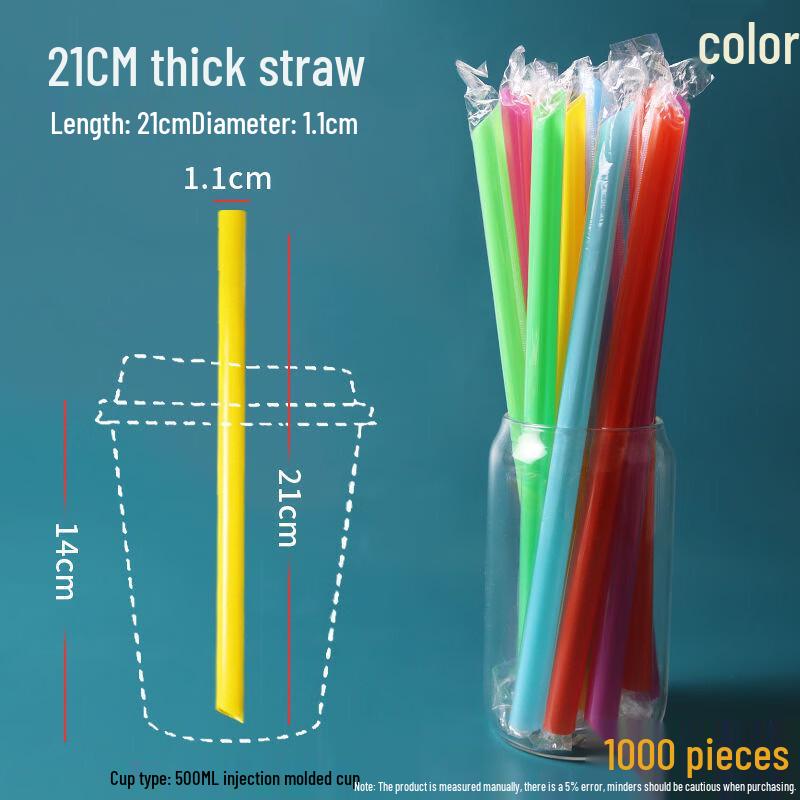 

Colorful Hard Plastic Bubble Tea Straws