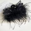 Autumn and Winter New Style Super Fairy Feather Catch Clip Large Hair Volume Large Back of The Head Shark Clip Pure Desire Wind Hair Clip Headdress