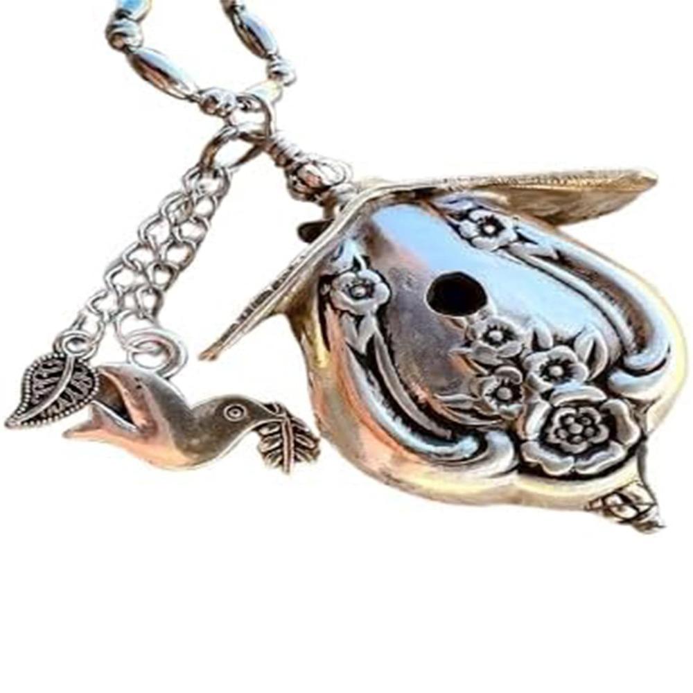 Handmade Birdhouse Necklace Vintage Charm Necklace 3D Birdhouse Pendant  Jewelry Accessories