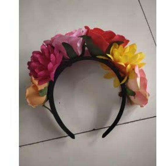 Fascia per Capelli Fiore Rosa Arcobaleno - Perfetta per Halloween, Natale e Vacanze