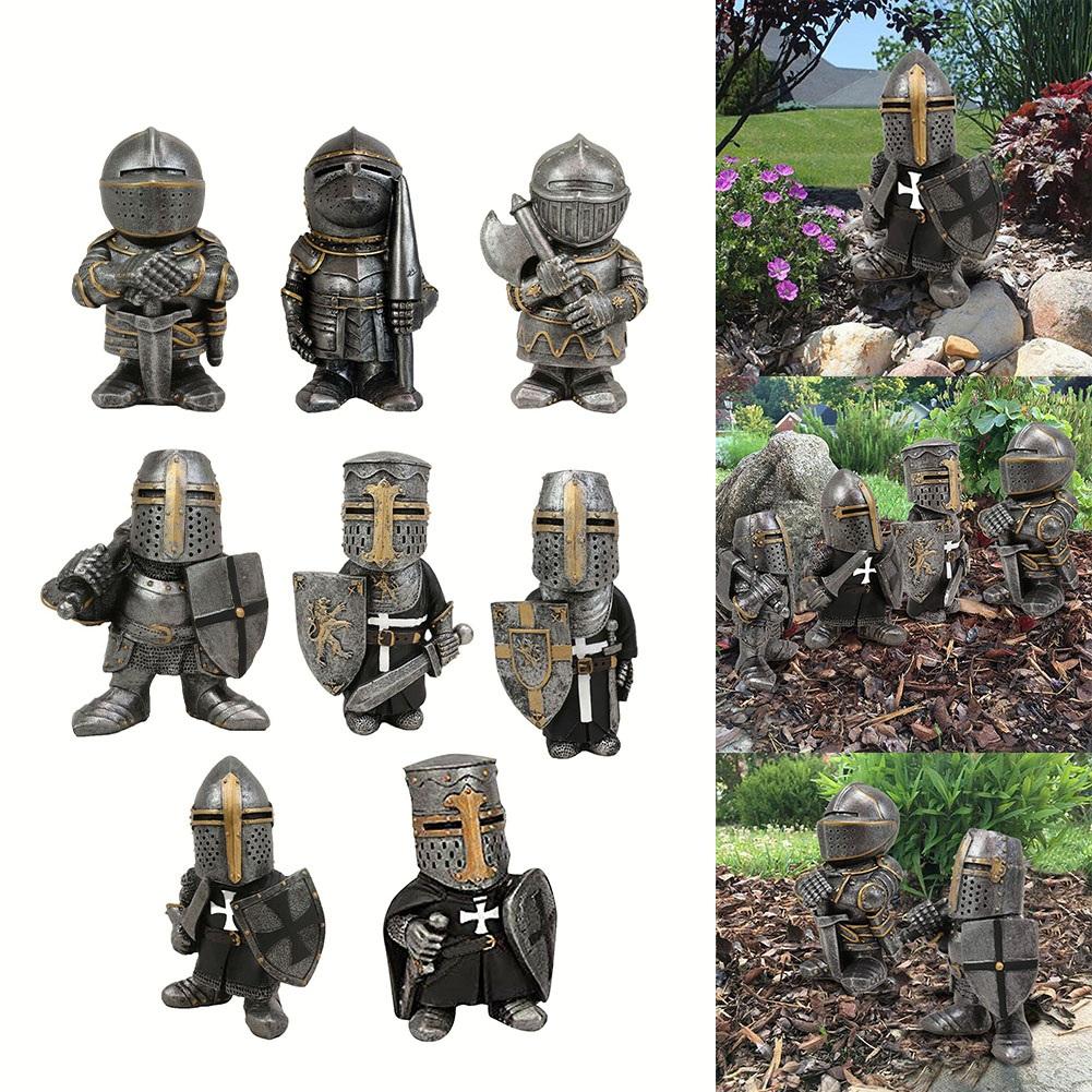 1pc Medieval Figurine Accessories Sculpture Art Spare Parts Decor Unique Dwarf Gnome Gothic Guard Large Helmet