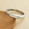Design-inspired Metal Smooth-textured Open Bracelet, Minimalist Geometric, Individualistic Wide Wristband
