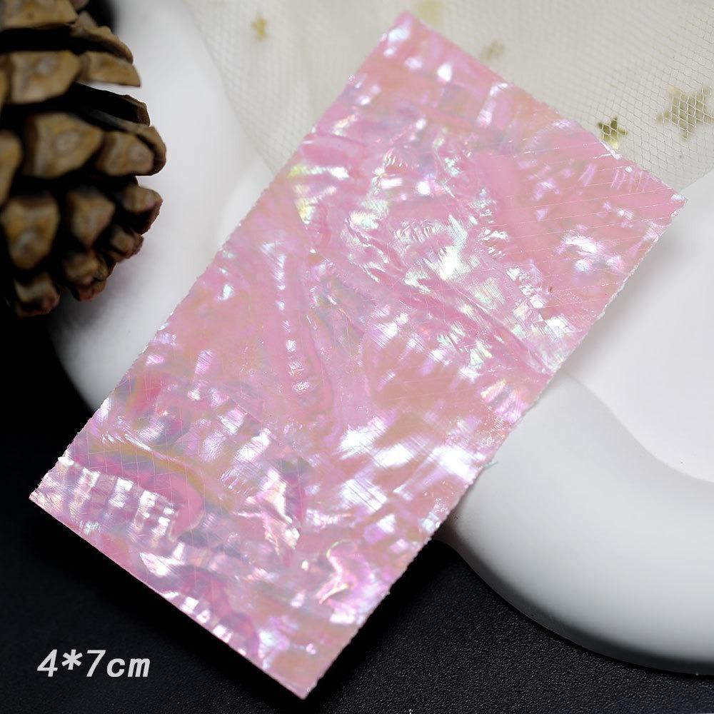 Natural Colorful Shell Nail Art Stickers Elegant Exquisite Multicolour Nail Decoration Decals DIY Self Adhesive Nail Charm розовый