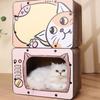 Cat Scratch House Cardboard Non-Slip Bottom Pet Supplies Large Cardboard Cat Scratcher House For Furniture Protector Enrichment