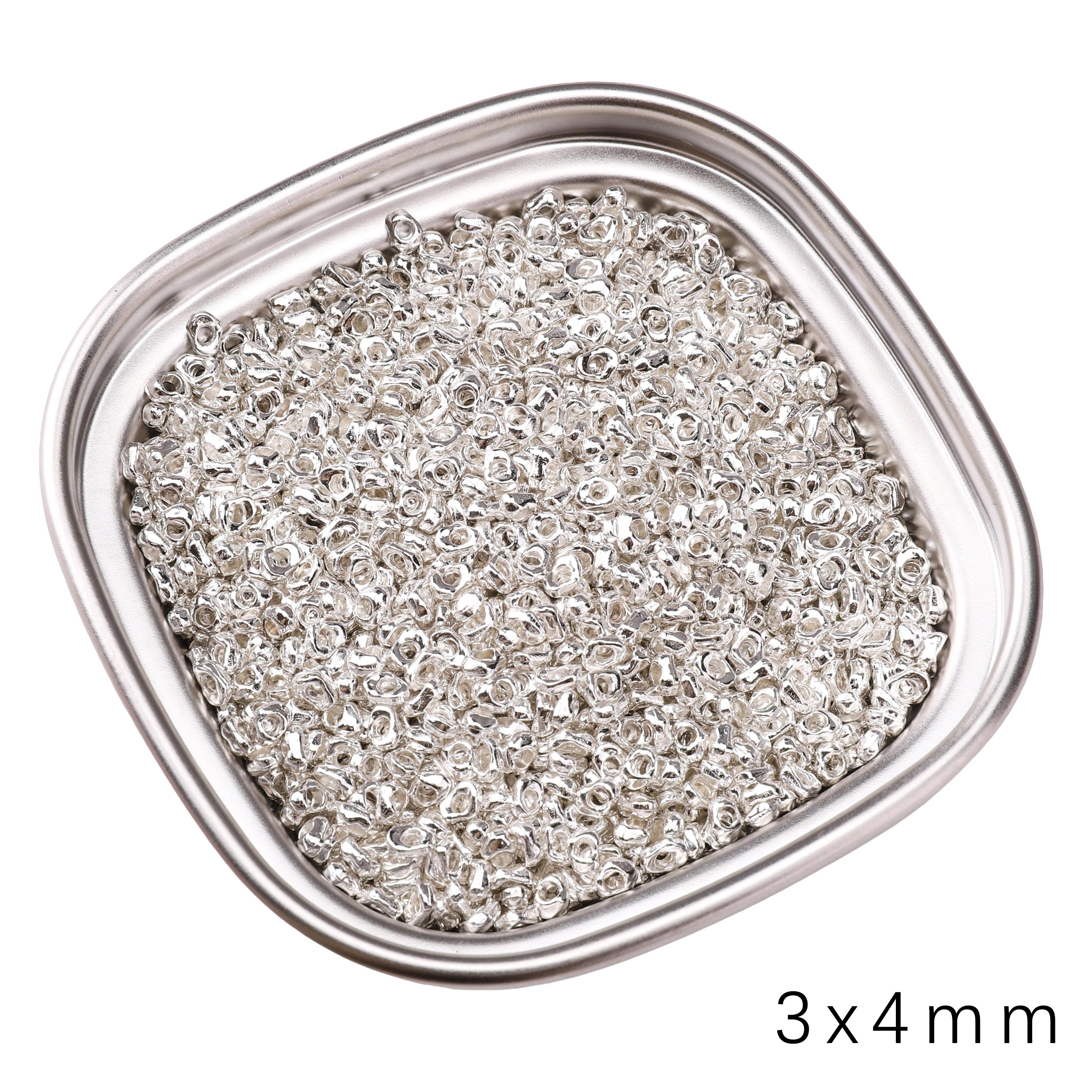 

Сплав Серия Бусин из Разбитого Серебра Аксессуары Шармы Подвеска Для Изготовления Ювелирных Изделий DIY Серьги Ожерелье Браслет 3x4.0mm 25pcs