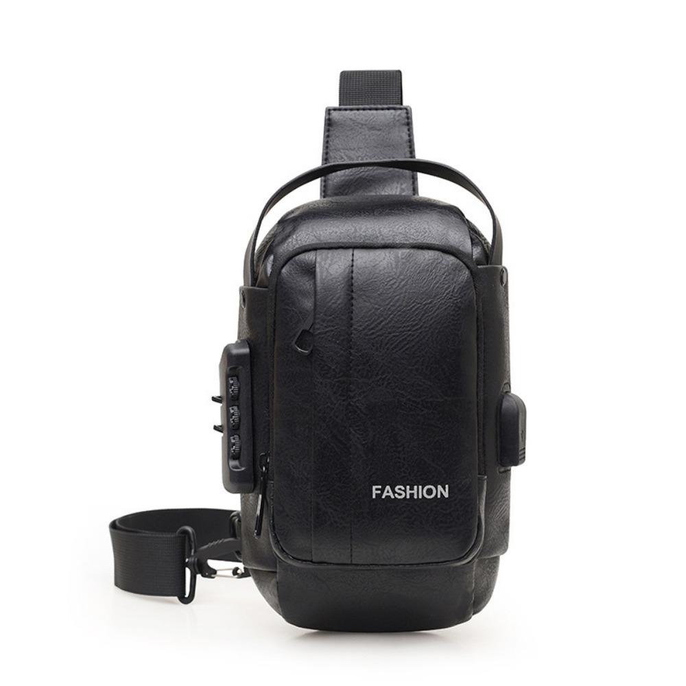 Anti-Theft Men s Chest Bag Waterproof Single Shoulder Bag Men s Crossbody Sling Bag Male чёрный
