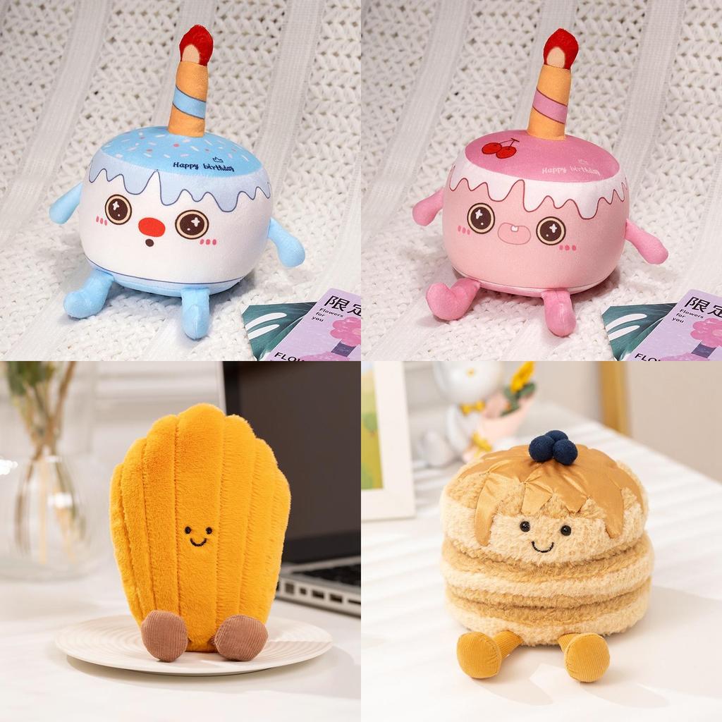 Pancake Chocolate Cake Story Plush Toy Soft Fruit Shaped Gift For Kids And Collectors