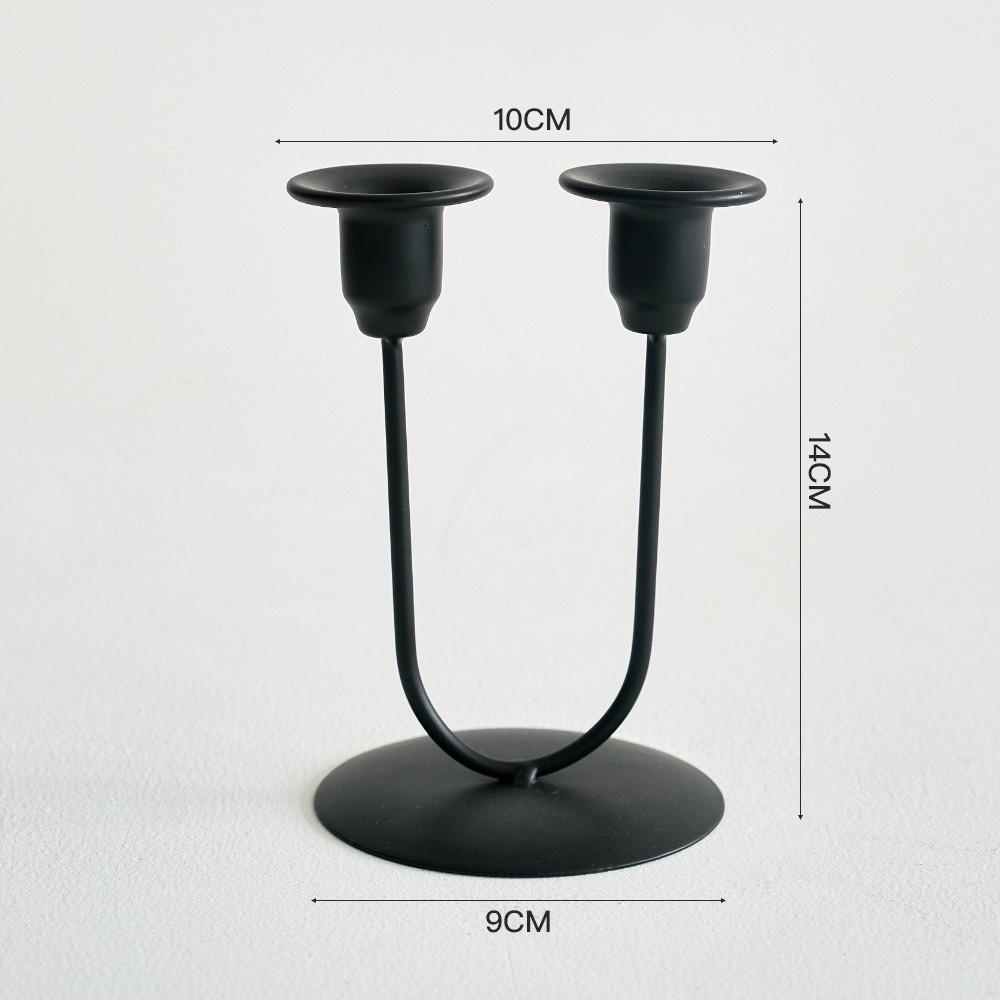 U-förmige Tischkerzenhalter Doppelkopf-Kerzenständer für Hochzeitsfeier