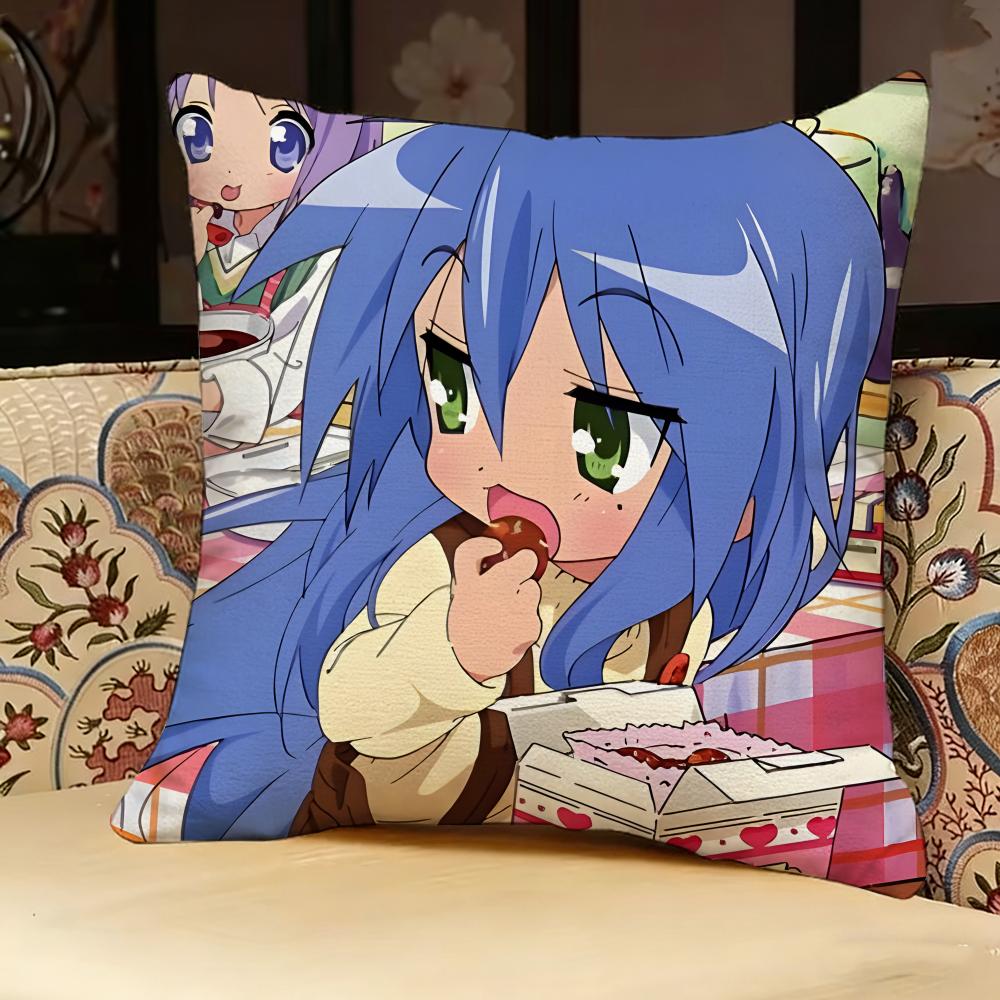 Lucky SStar ANIME Pillow Case Pillowcase Doublesided Printed Sofa Cushion Bedroom Headboard Pillow