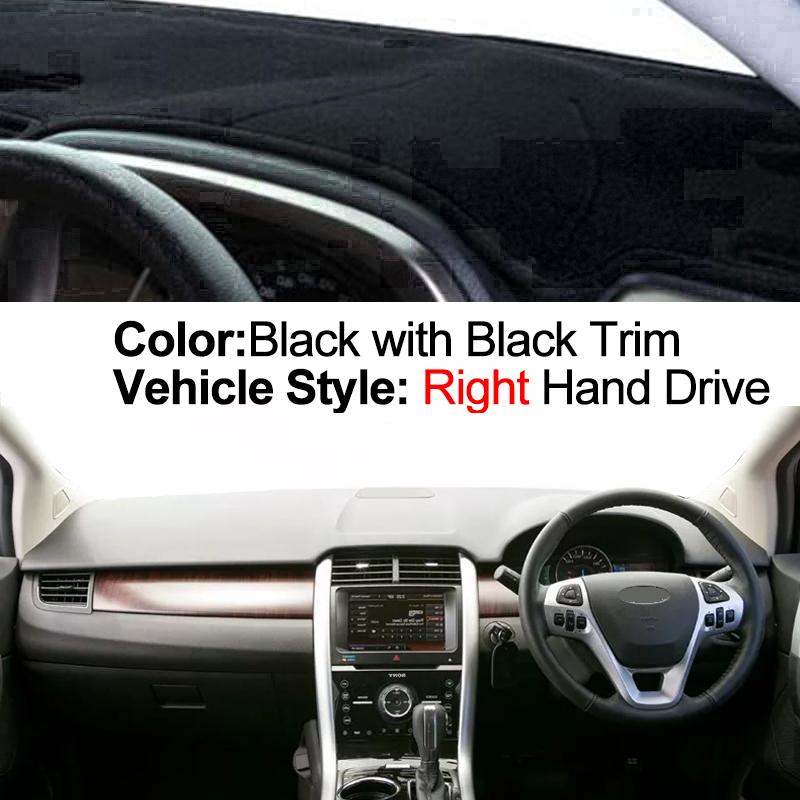 

Внутренняя крышка приборной панели автомобиля для Ford Edge 2014 2013 2012 2011 2010 2009 2008 2007 Авто коврик для приборной панели ковер накидка от солнца Black RHD