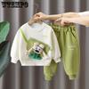 Boys' Set Autumn Clothing Children's Hoodie Set Autumn Doll Casual Korean Two-piece Set