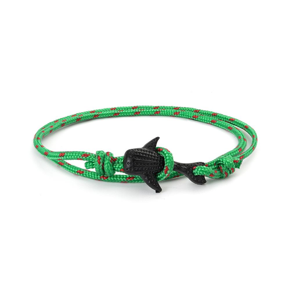 Fashion Nylon Bracelets For Men Women Couple Gifts Wrap Braided Wristband Male Bracelet Rope Alloy Hook Anchor Bangle