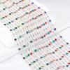 1meter Colorful Crystal Beads Beaded Chain Glass Bead Copper Necklace Chain Accessories for DIY Costumes Jewelry Making Material