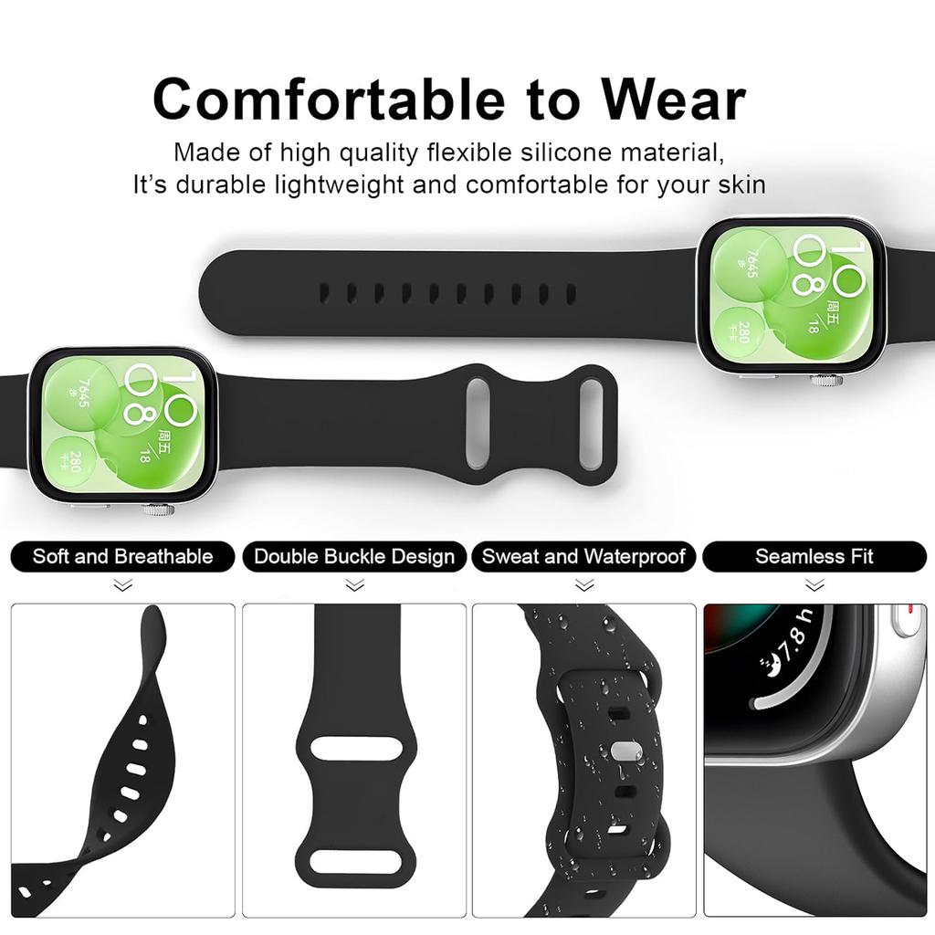 Silikonschlaufe für Huawei Watch fit 4pro Armband Smartwatch Zubehör Ersatz Sport Correa Armband für Fit 3/4 Uhrenarmband
