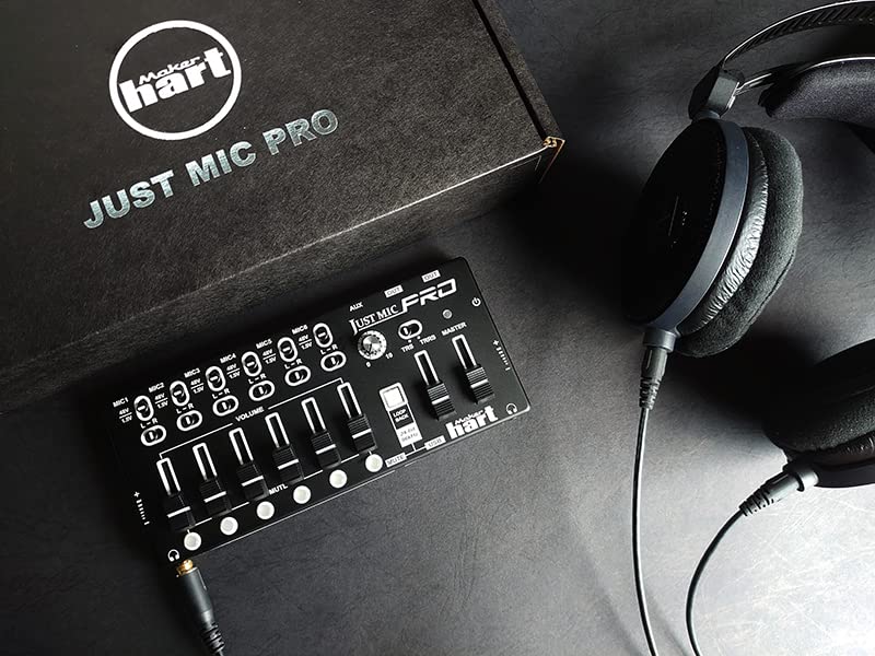 Maker Hart Just Mic Pro Multitrack Workstation 6 Mic INs with Microphone Power Supply 1 Stereo IN 4 Audio OUTs USB Audio IN OUT USB Mute / / /