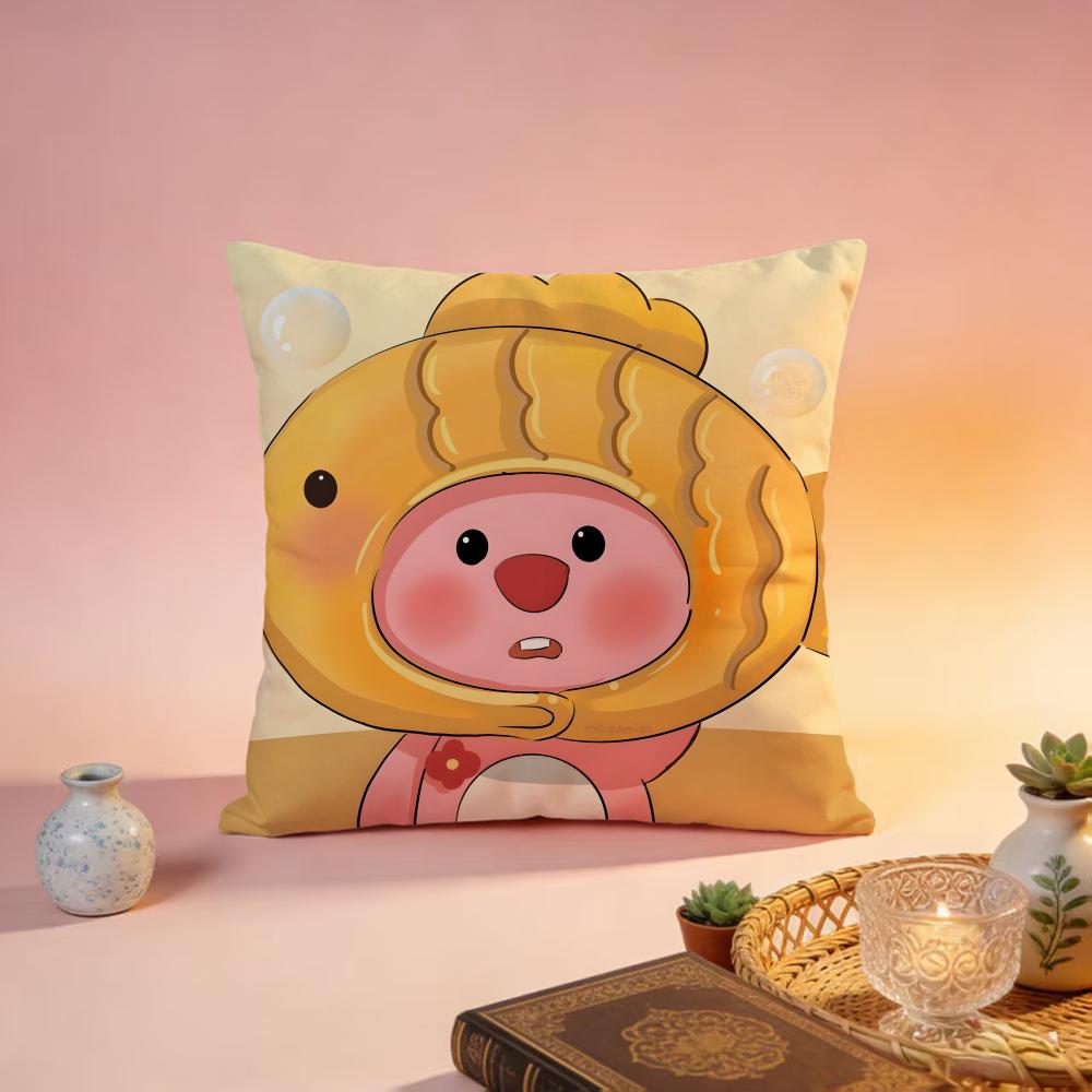 Trending LLoopyable Cushion Cover Premium SkinFriendly Pillow Case MultiPurpose for Home Office Travel