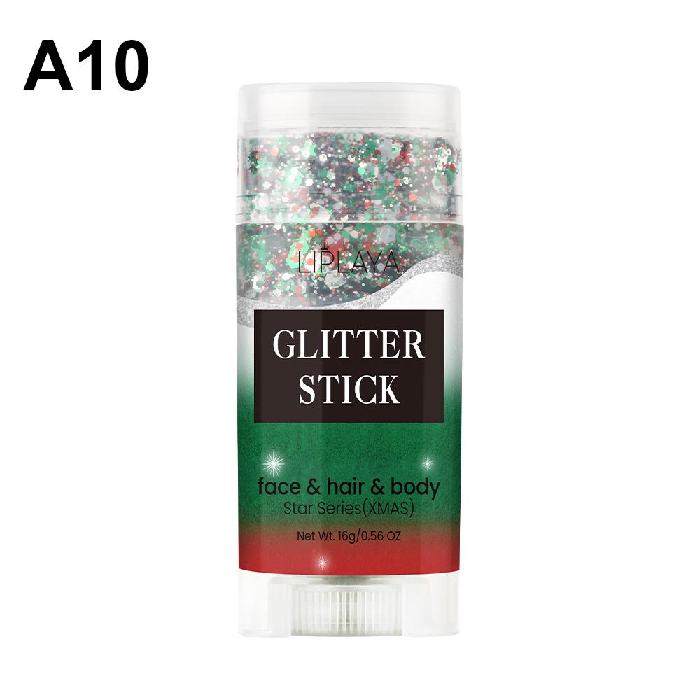 2 Colors Glitter Sticks For Face& Hair& Body, Festival& Rave& Party Makeup, Stocking Stuffers, Pumpkin Decor, Easy to Apply & Remove-16g