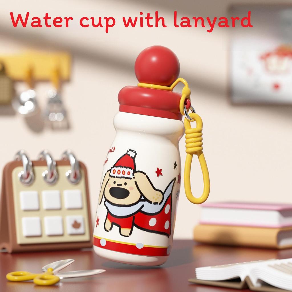 Cartoon Cute Pet Planet Insulated Bottle With Silicone Straw For Kids And Travel