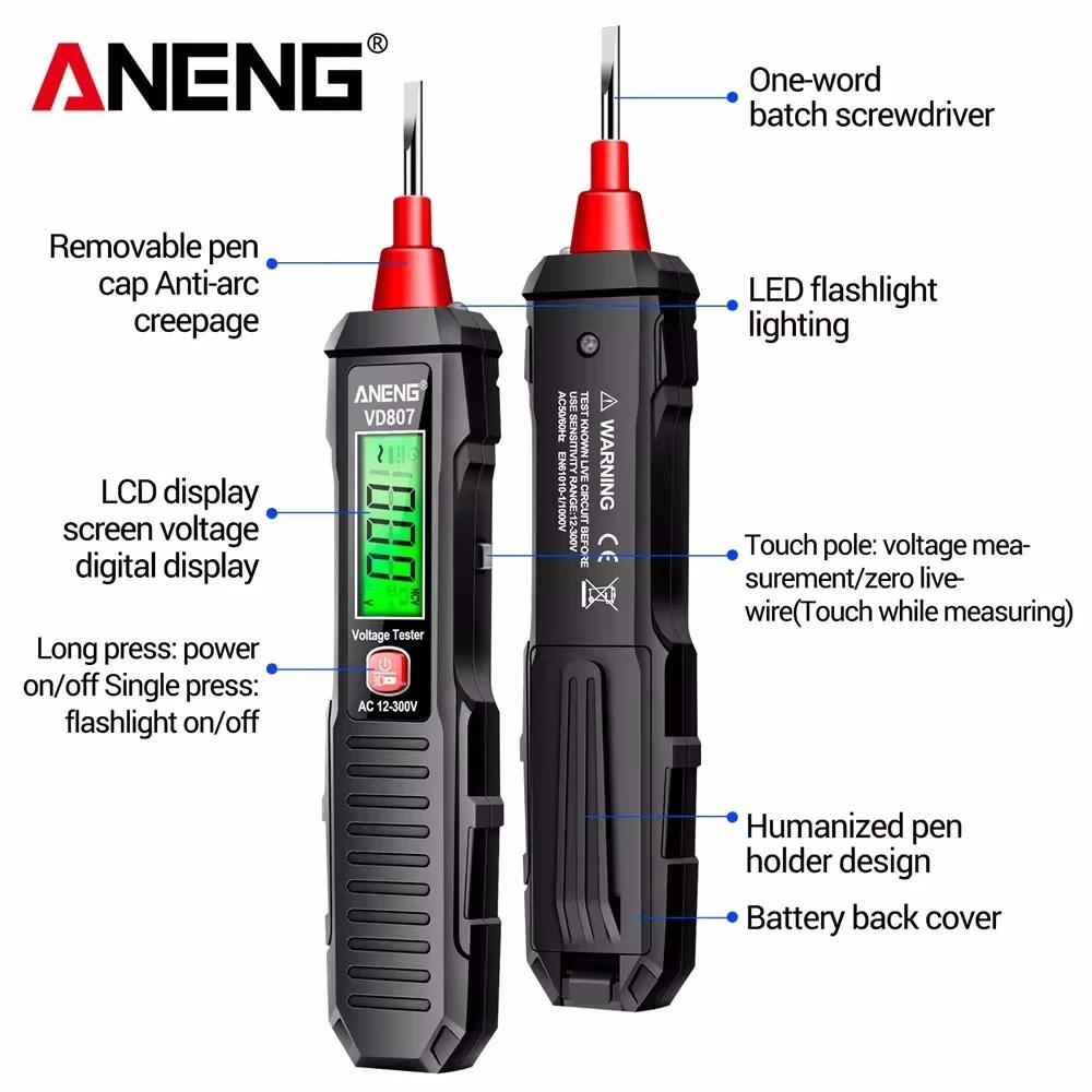 One-word Induction Portable 50/60Hz Smart Electric Pen Tester NCV Sensor AC 12-300V Non-contact Wire Detector Tools