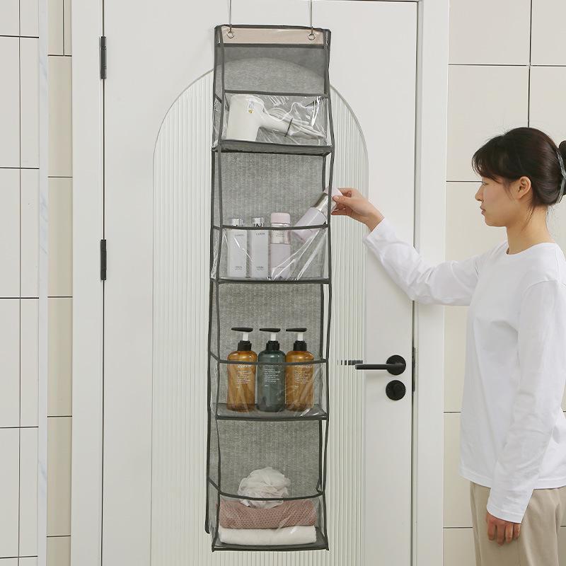 4 Grids Transparent Multi-Pocket Hanging Door Organizer