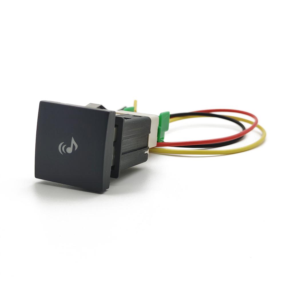 Car LED DRL Light Power On Off Camera Anti-side Slip Music Switch Push Button For VW Golf 6 Golf V Jetta Caddy Scirocco