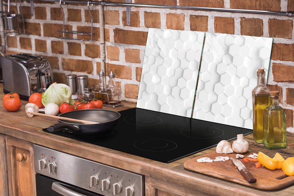 PLACA DE VIDRIO y TABLA DE CORTAR 100x52 BLANCO