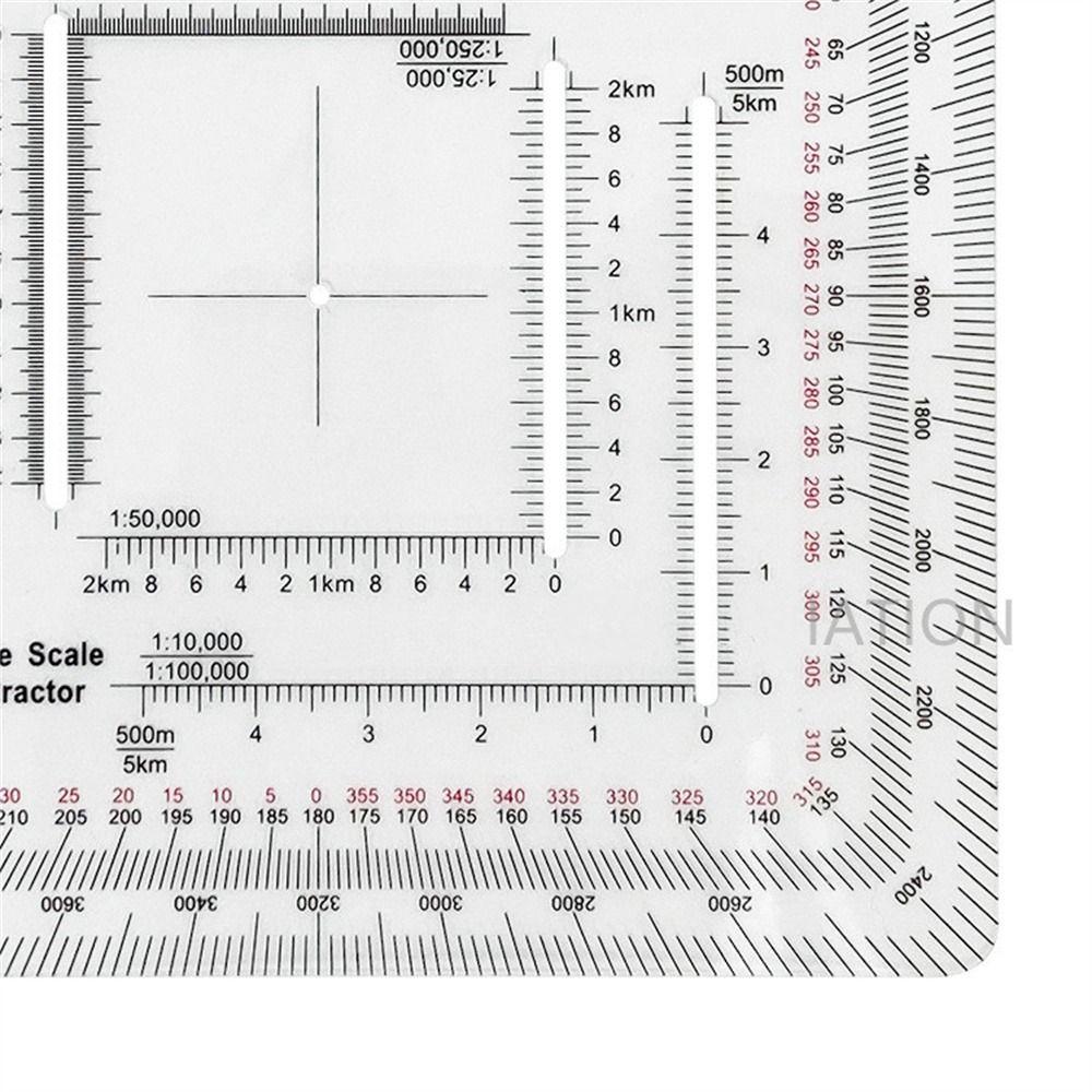 MP-5 Land Navigation Protractor Map Protractor Measuring Ruler Coordinate Scale Protractor