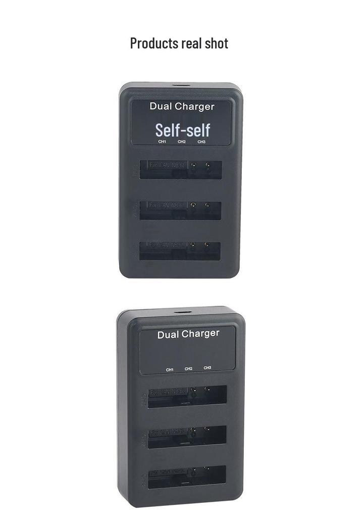 NB6L Triple Charger Compatible with Canon SX520 HS, SX530, SX600, SX610, SX700, SX710.
