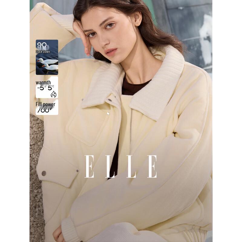 ELLE Women s Lightweight Duck Down Puffer Jacket L