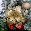 10pcs 11cm Big Artificial Glitter Flower Christmas Tree Pendants Ornament DIY Home Wedding Xmas Party Decoration