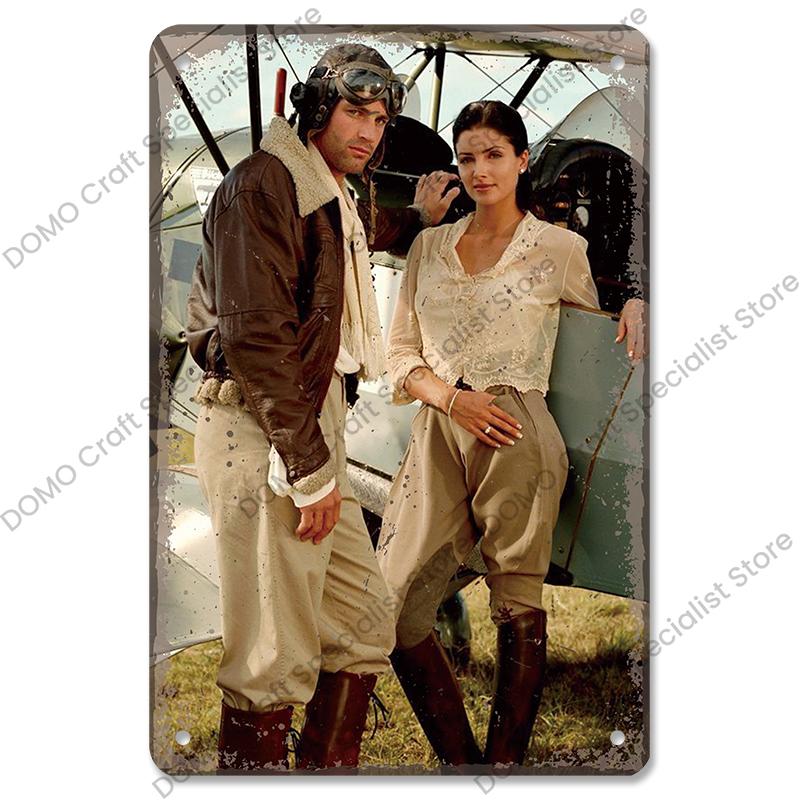 Airplane Poster Metal Tin Signs Vintage Model Plane Meeting Aerien Metal Plate Wall Decor Bar Club Garage Home