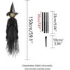 3PCS Halloween Colourful Glow Three Hand-Holding Witches Sound-activated hand-holding witch Halloween light up decoration props